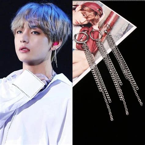 bts v earrings|bts inspired earrings.